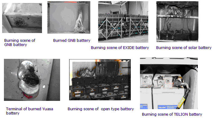 Explosion and combustion of Storage Battery